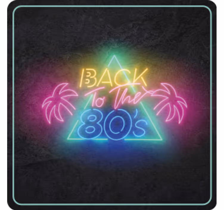 Sottobicchieri vintage neon anni '80 retrò - TenStickers
