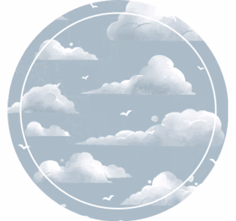 Sottobicchieri con motivi nuvole nel cielo - TenStickers