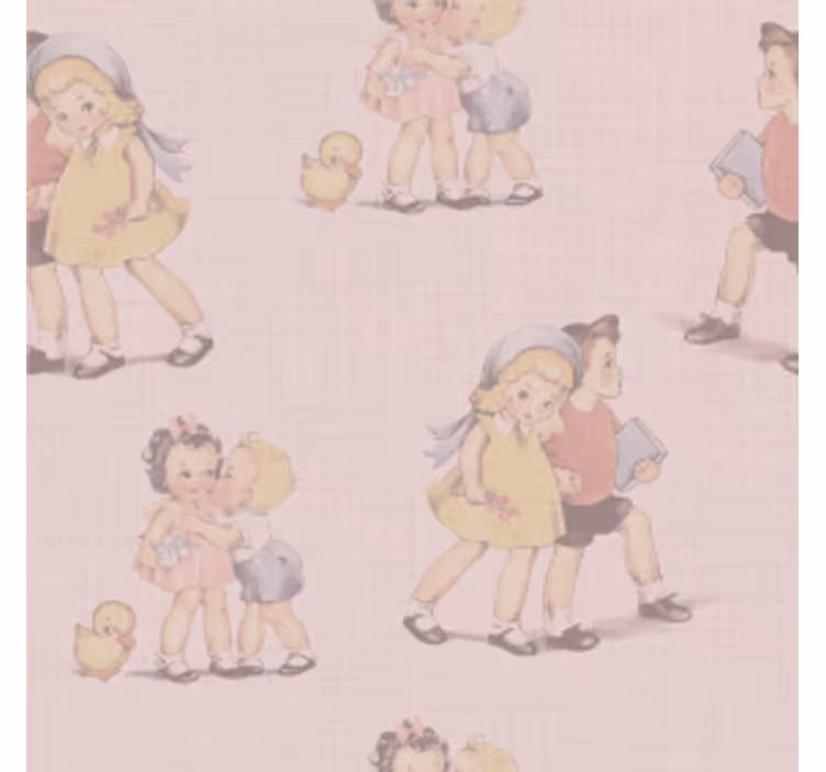 Sottobicchieri vintage illustrazioni infantili giocose - TenStickers