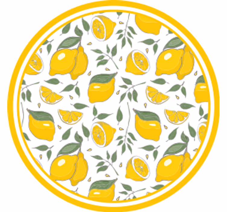 Sottobicchieri con motivi elementi limone - TenStickers