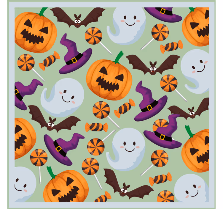 Sottobicchieri halloween motivo zucche e fantasmi - TenStickers