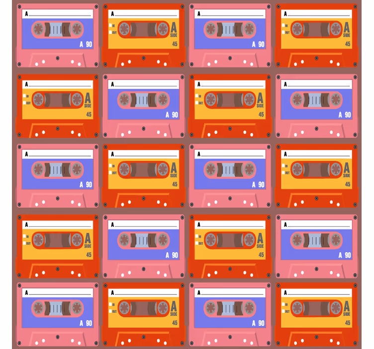Sottobicchieri vintage cassette audio retrò - TenStickers
