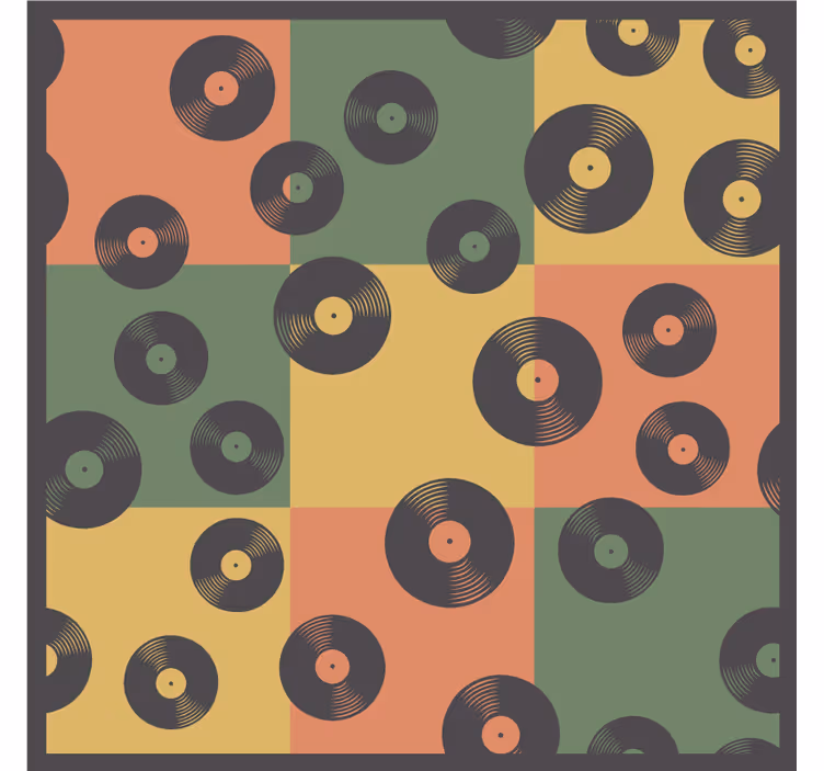 Sottobicchieri nerd motivo dischi in vinile - TenStickers