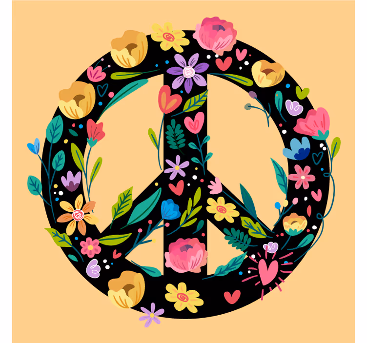 Sottobicchieri con frase simbolo di serenità botanica - TenStickers