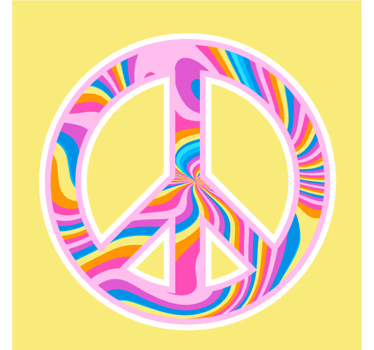 Sottobicchieri nerd emblema di pace vibrante - TenStickers