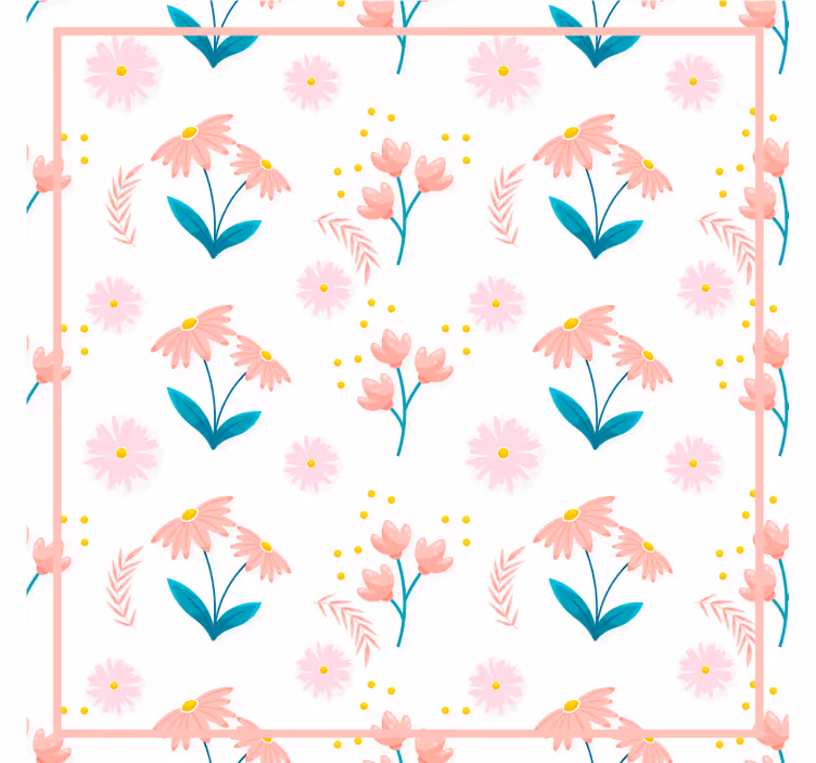 Sottobicchieri con motivi design floreale - TenStickers