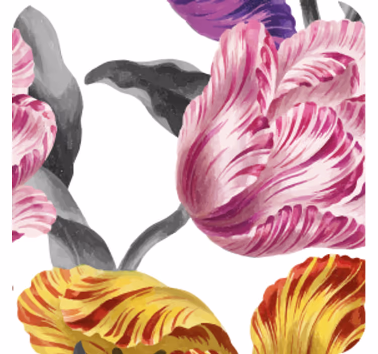 Sottobicchieri moderno motivi botanici vivaci - TenStickers