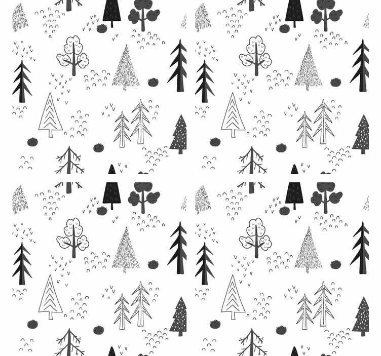 Sottobicchieri con motivi arte lineare naturale - TenStickers
