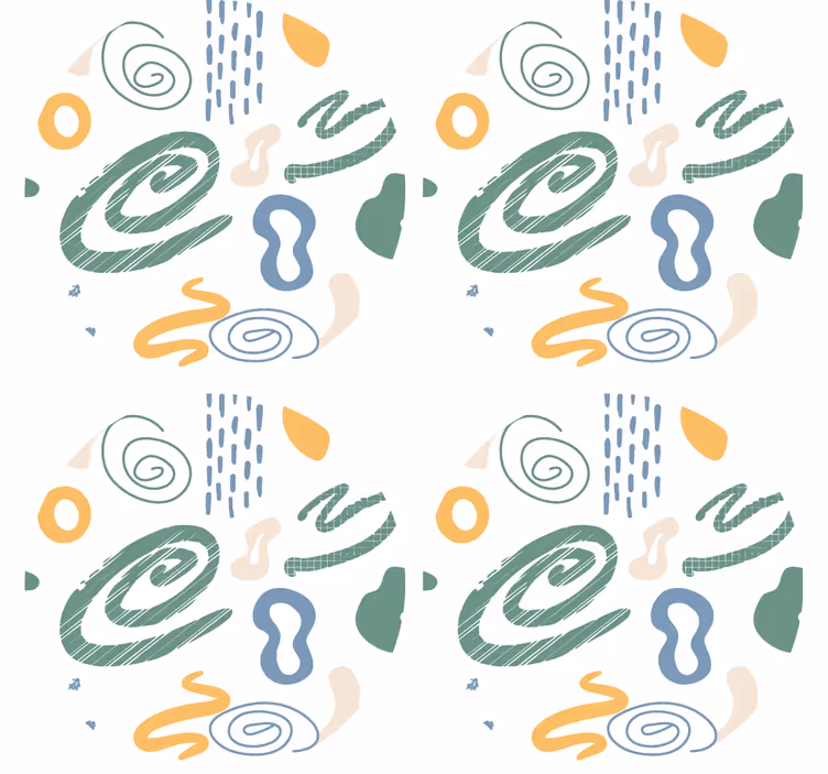 Sottobicchieri con motivi a spirale astratti - TenStickers