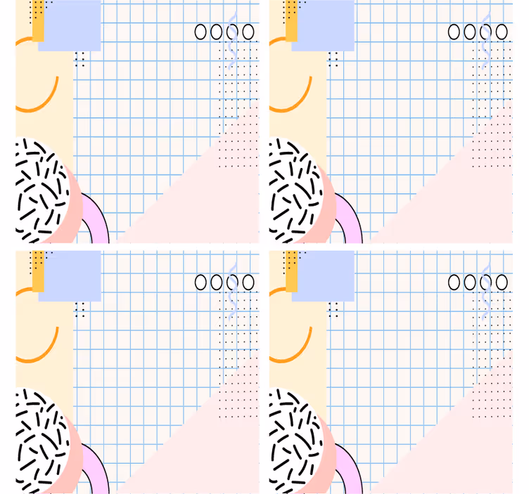 Sottobicchieri moderno con motivo geometrico - TenStickers