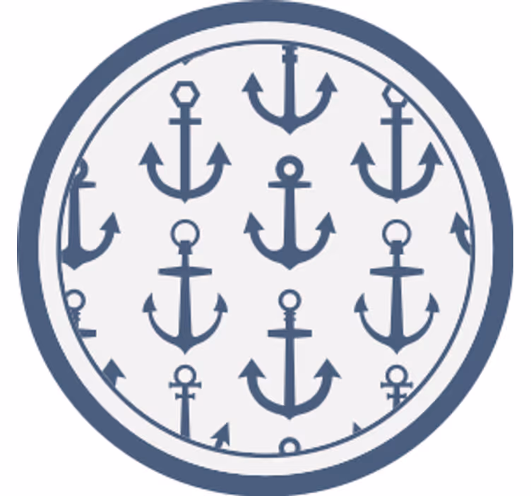 Sottobicchieri con motivi ancoraggio nautico - TenStickers