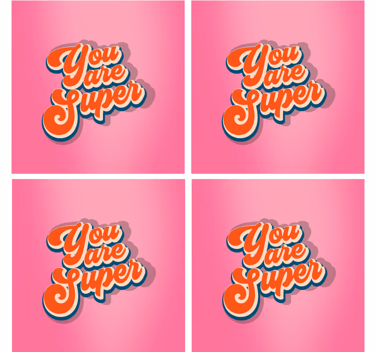 Sottobicchieri con frase design frase motivazionale - TenStickers