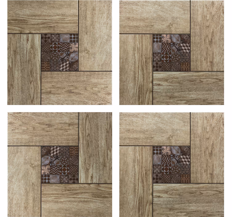 Sottobicchieri effetto piastrella motivo legno - TenStickers