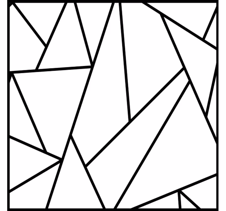 Sottobicchieri con motivi linee nere geometriche - TenStickers