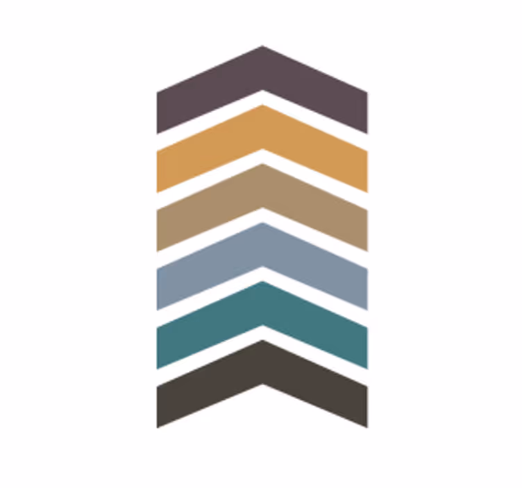 Sottobicchieri con motivi motivo chevron stratificato - TenStickers