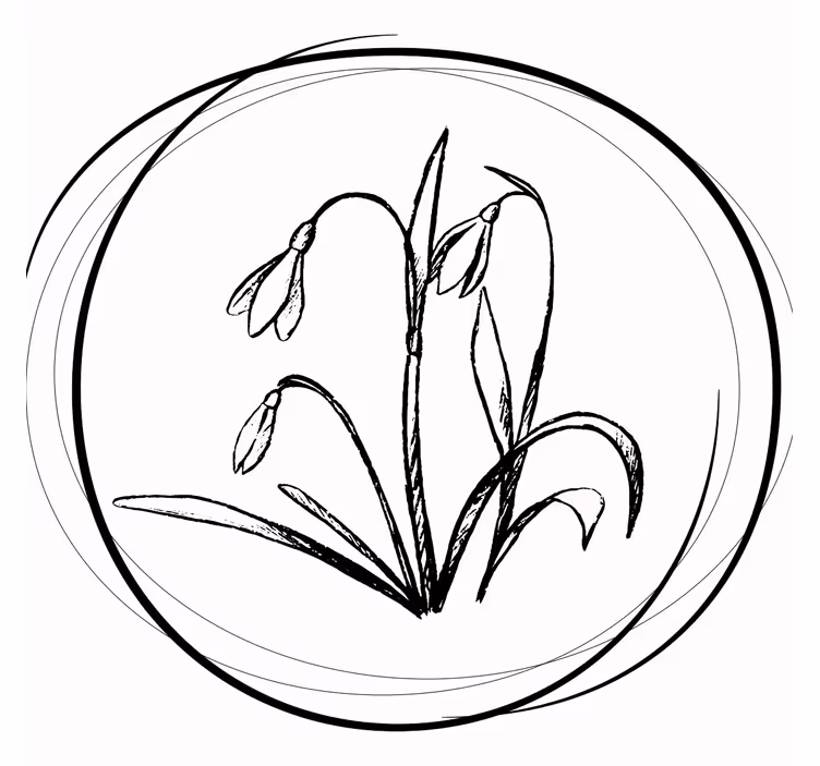 Sottobicchieri con motivi schizzo floreale elegante - TenStickers