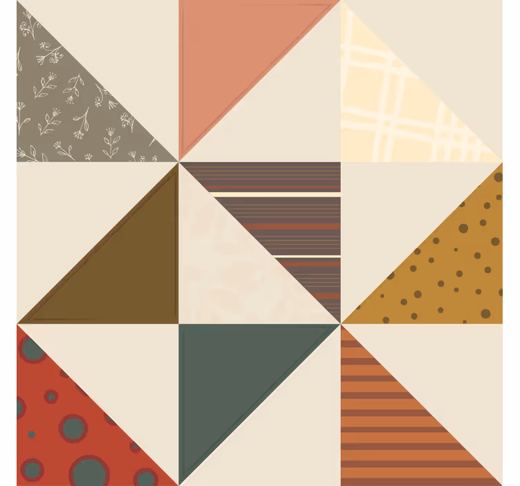 Sottobicchieri con motivi segmenti colorati geometrici - TenStickers