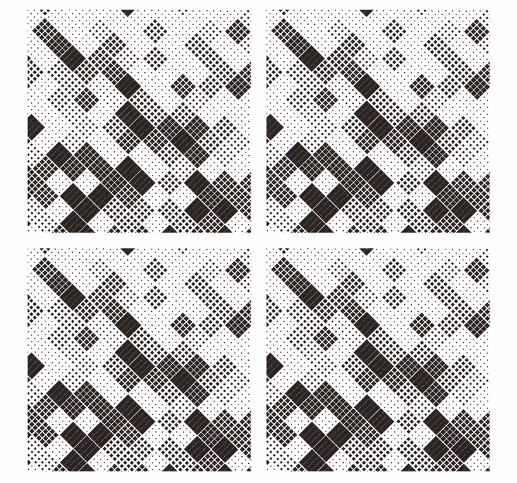 Sottobicchieri con motivi a pois geometrici - TenStickers