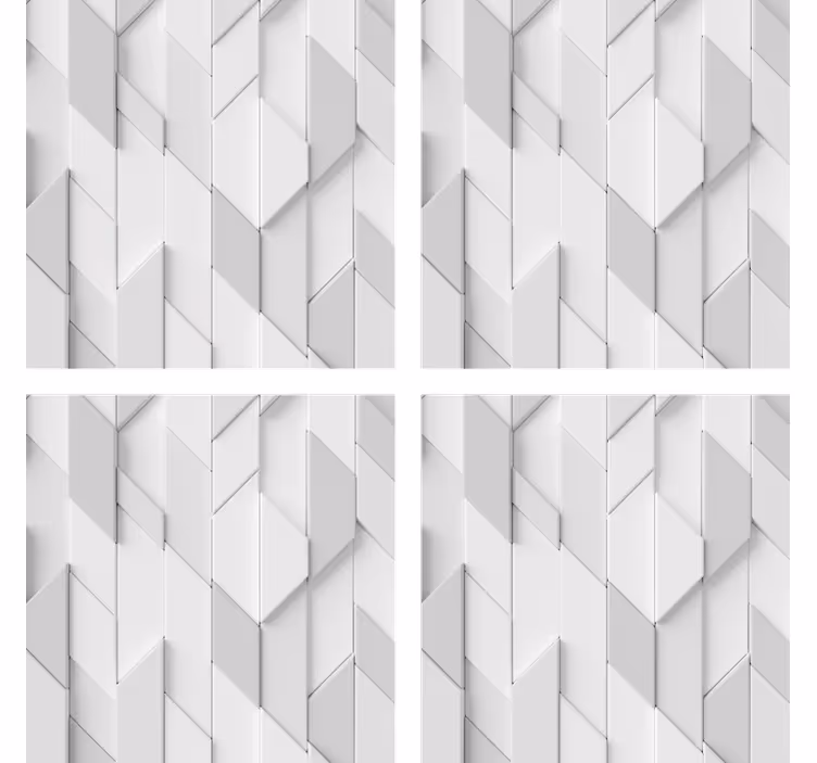 Sottobicchieri con motivi a rilievo geometrici - TenStickers