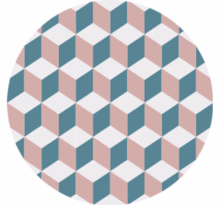 Sottobicchieri con motivi a cubi geometrici - TenStickers
