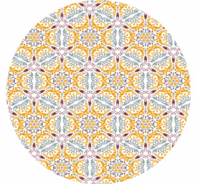 Sottobicchieri con motivi composizione di fiori intricati - TenStickers