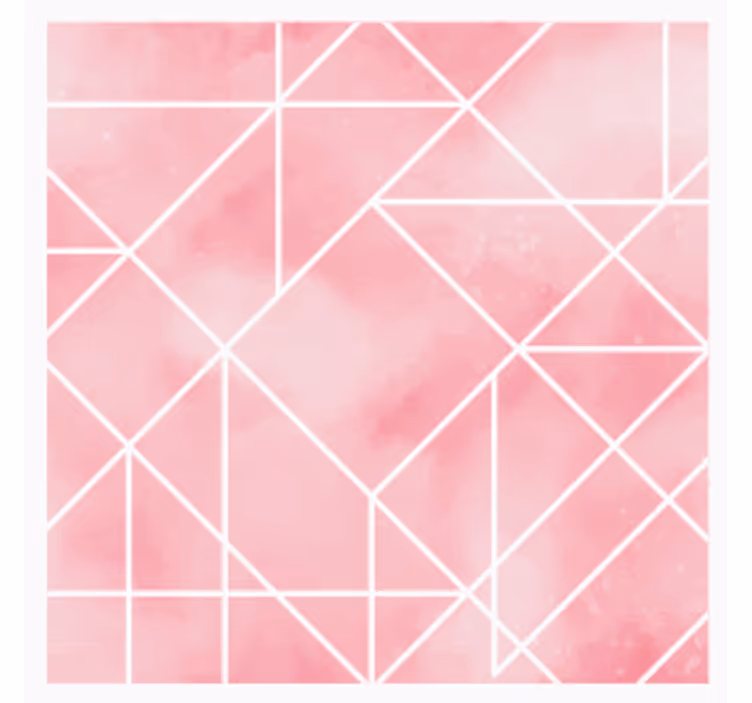 Sottobicchieri con motivi motivo geometrico rosa - TenStickers