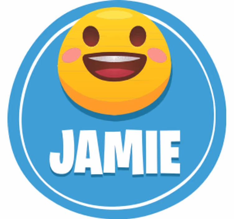 Sottobicchieri personalizzabile faccia sorridente - TenStickers