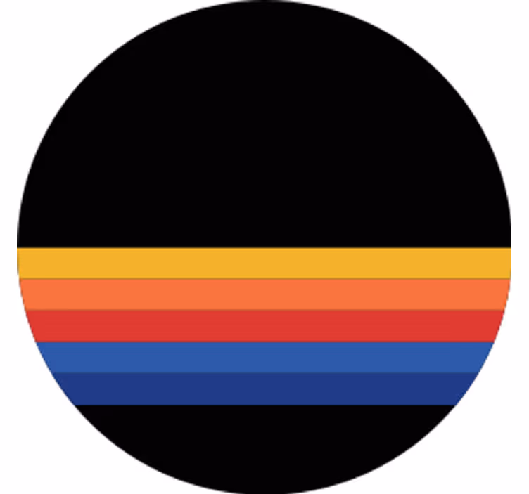 Sottobicchieri con motivi a righe colorate circolari - TenStickers