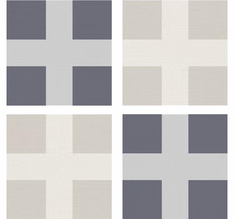 Sottobicchieri in vinile con croce scandinava - TenStickers