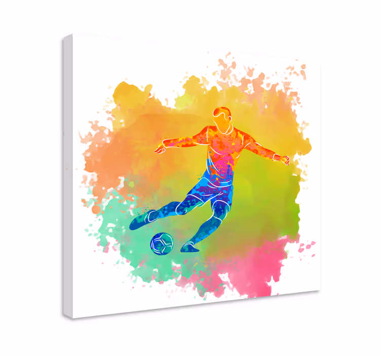 Quadri sportivi azione calcistica dinamica - TenStickers
