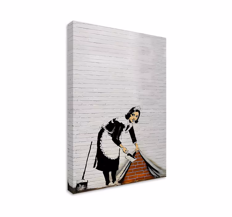 Arte dipinto donna delle pulizie - TenStickers