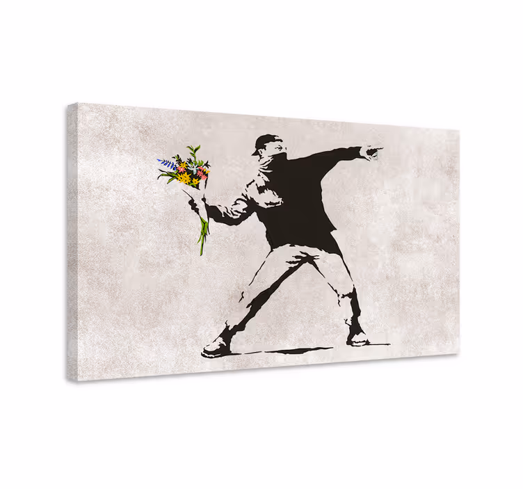 Arte dipinto lanciare fiori - TenStickers