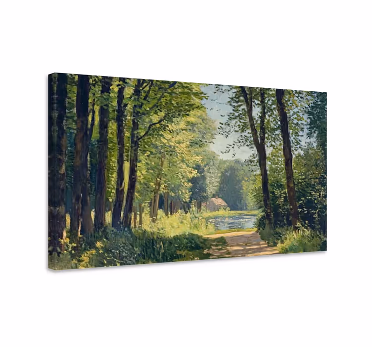 Dipinto di paesaggio foresta verde - TenStickers