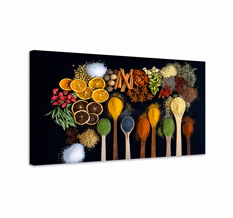 Dipinto cucina erbe colorate - TenStickers