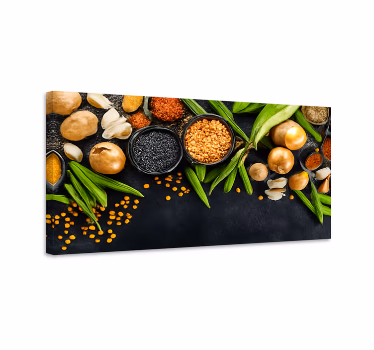 Dipinto cucina verdure e spezie - TenStickers