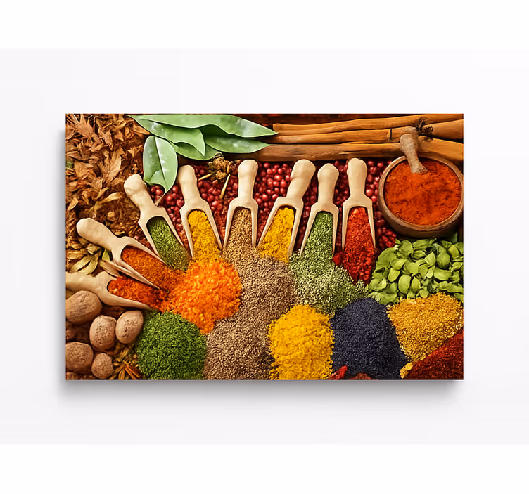 Dipinto cucina design realistico di spezie - TenStickers