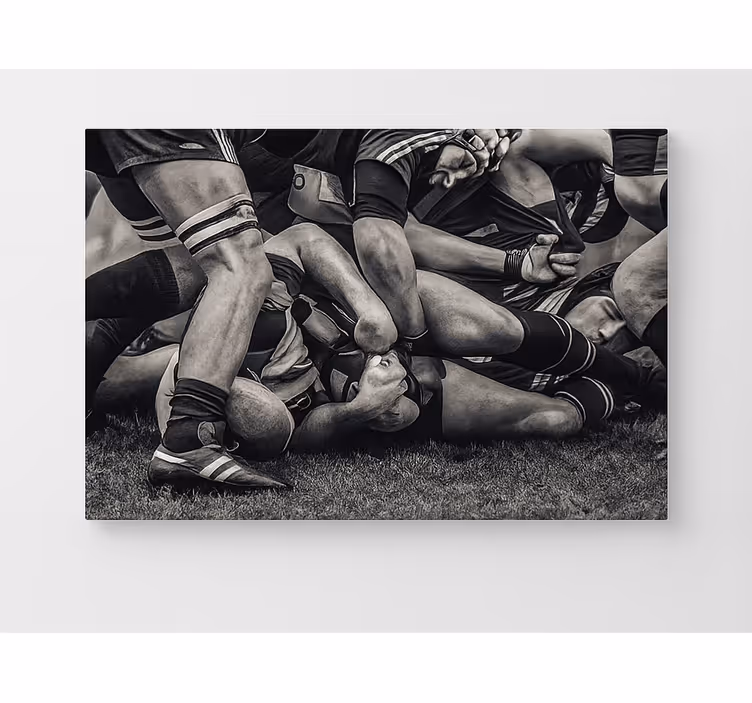 Arte dipinto giocatori di rugby - TenStickers