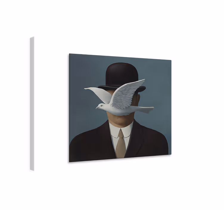 Arte dipinto uomo con bombetta - TenStickers