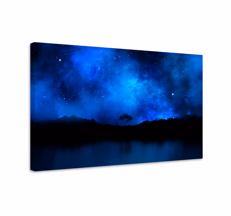 Quadro blu scena della nebulosa stellare - TenStickers