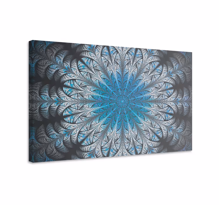 Quadro blu mandala nebbioso - TenStickers