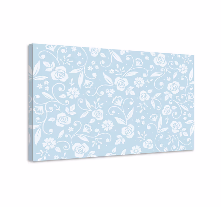 Quadro blu ornamento floreale blu - TenStickers