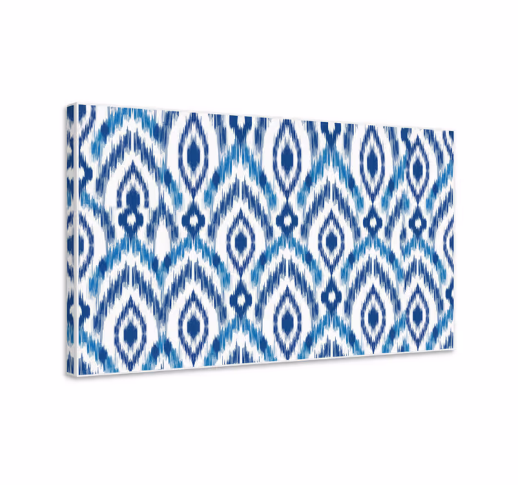 Quadro blu motivo ikat blu - TenStickers