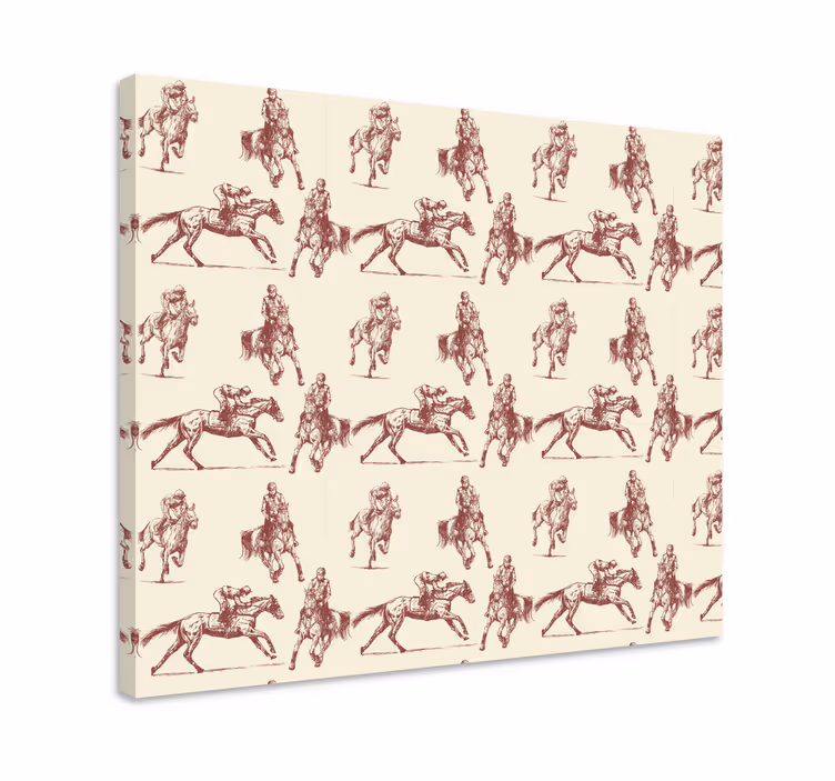Dipinto con cavallo motivo beige e marrone - TenStickers
