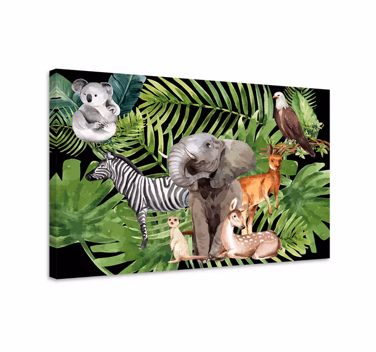Dipinto con elefanti regno degli animali - TenStickers