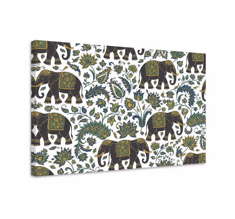 Dipinto con elefanti motivo elefante realistico - TenStickers