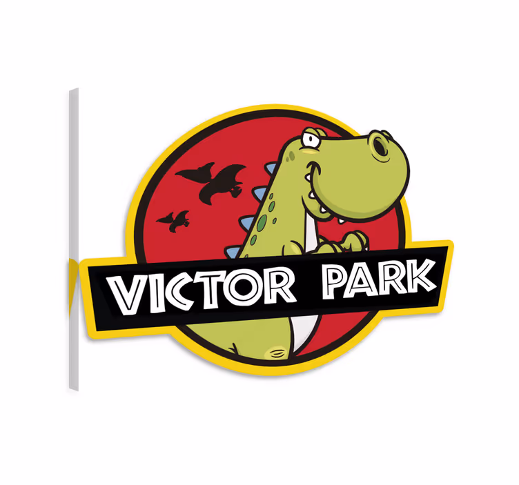 Dipinto con dinosauri emblema personalizzabile - TenStickers
