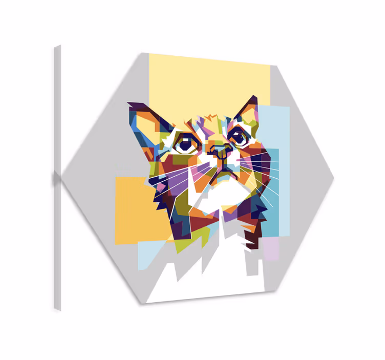 Dipinto gatto speranza colorata - TenStickers