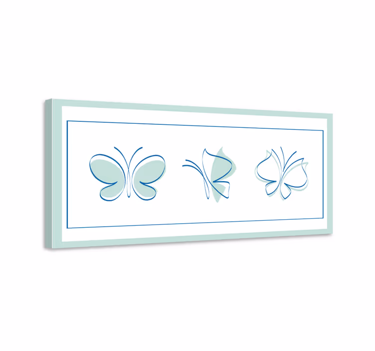 Dipinto con farfalle farfalle a silhouette su piastrelle - TenStickers
