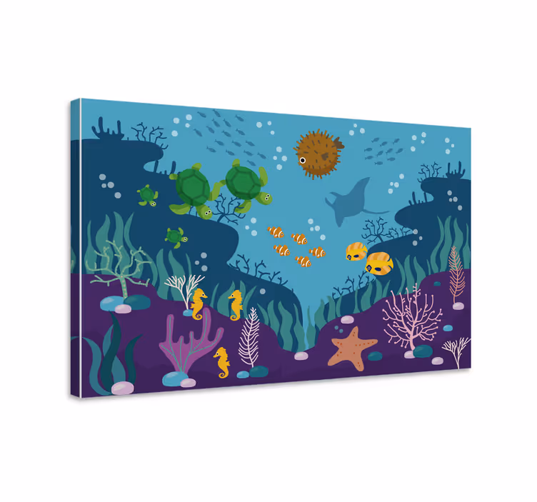 Dipinto di pesci murale per bambini nel mare - TenStickers