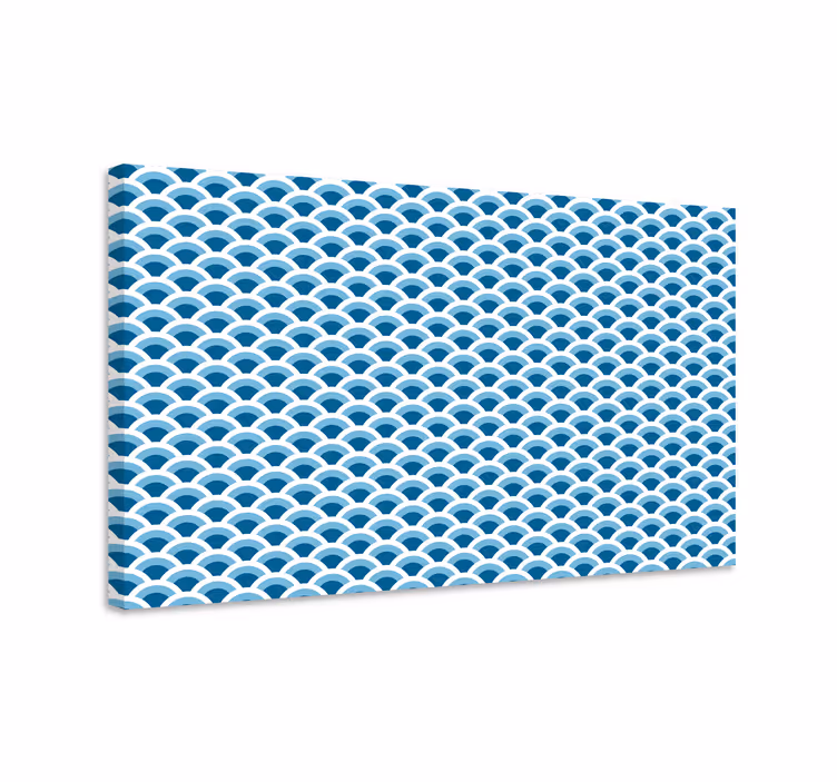 Dipinto di pesci tonalità blu scaglie di pesce - TenStickers